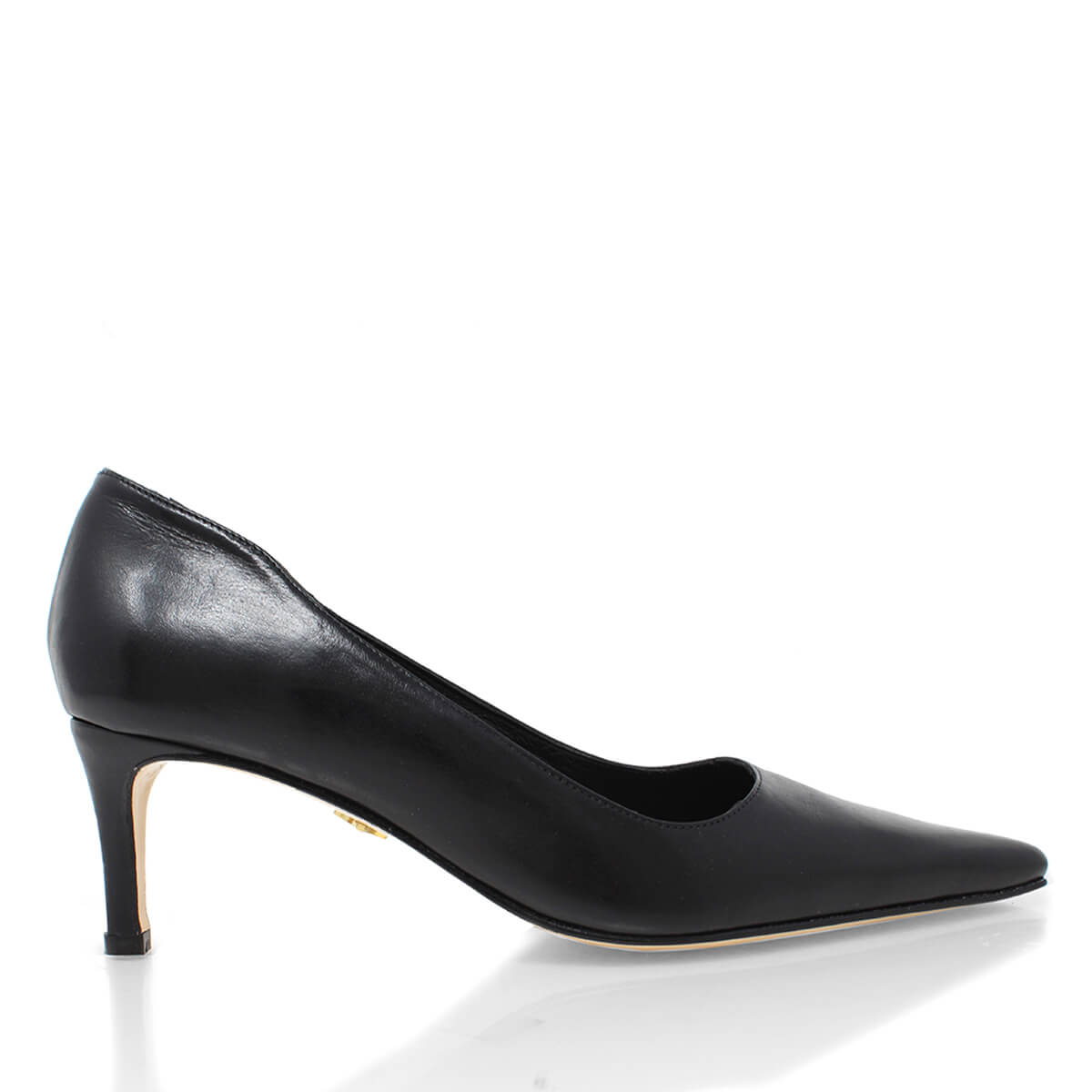 CRUZ 60 - Negro Regina Romero Zapato Zapatilla Tacon Bajo Para Dama en Piel