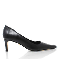 CRUZ 60 - Negro Regina Romero Zapato Zapatilla Tacon Bajo Para Dama en Piel