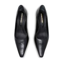 CRUZ 60 - Negro Regina Romero Zapato Zapatilla Tacon Bajo Para Dama en Piel