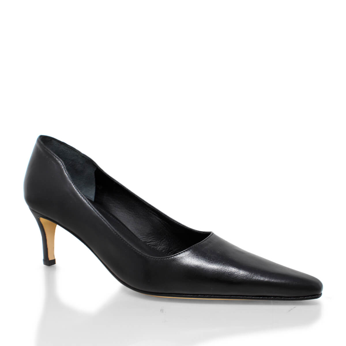 CRUZ 60 - Negro Regina Romero Zapato Zapatilla Tacon Bajo Para Dama en Piel