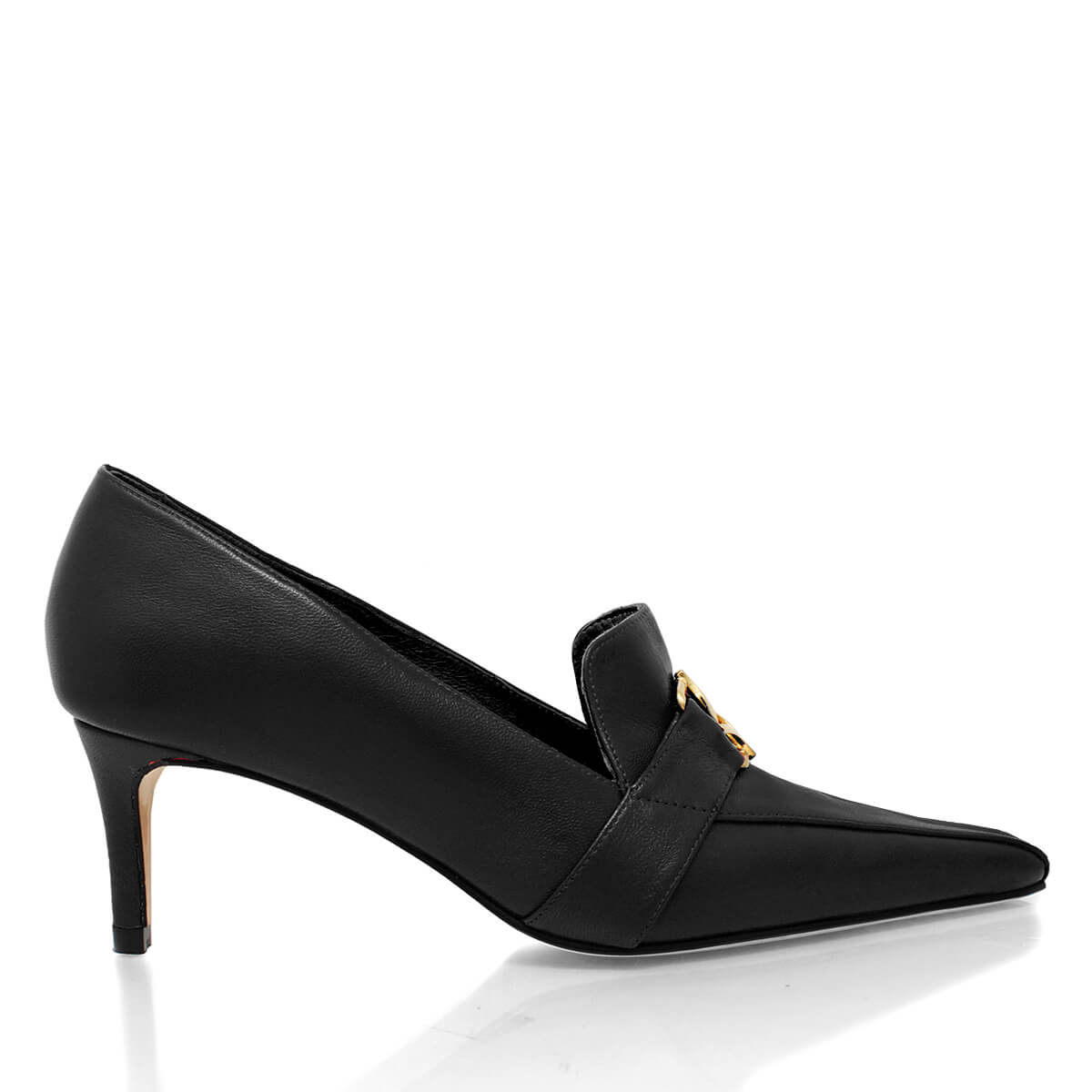 LONDON 60 - Negro Regina Romero Zapato Zapatilla Tacon Bajo Para Dama en Piel