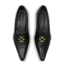 LONDON 60 - Negro Regina Romero Zapato Zapatilla Tacon Bajo Para Dama en Piel