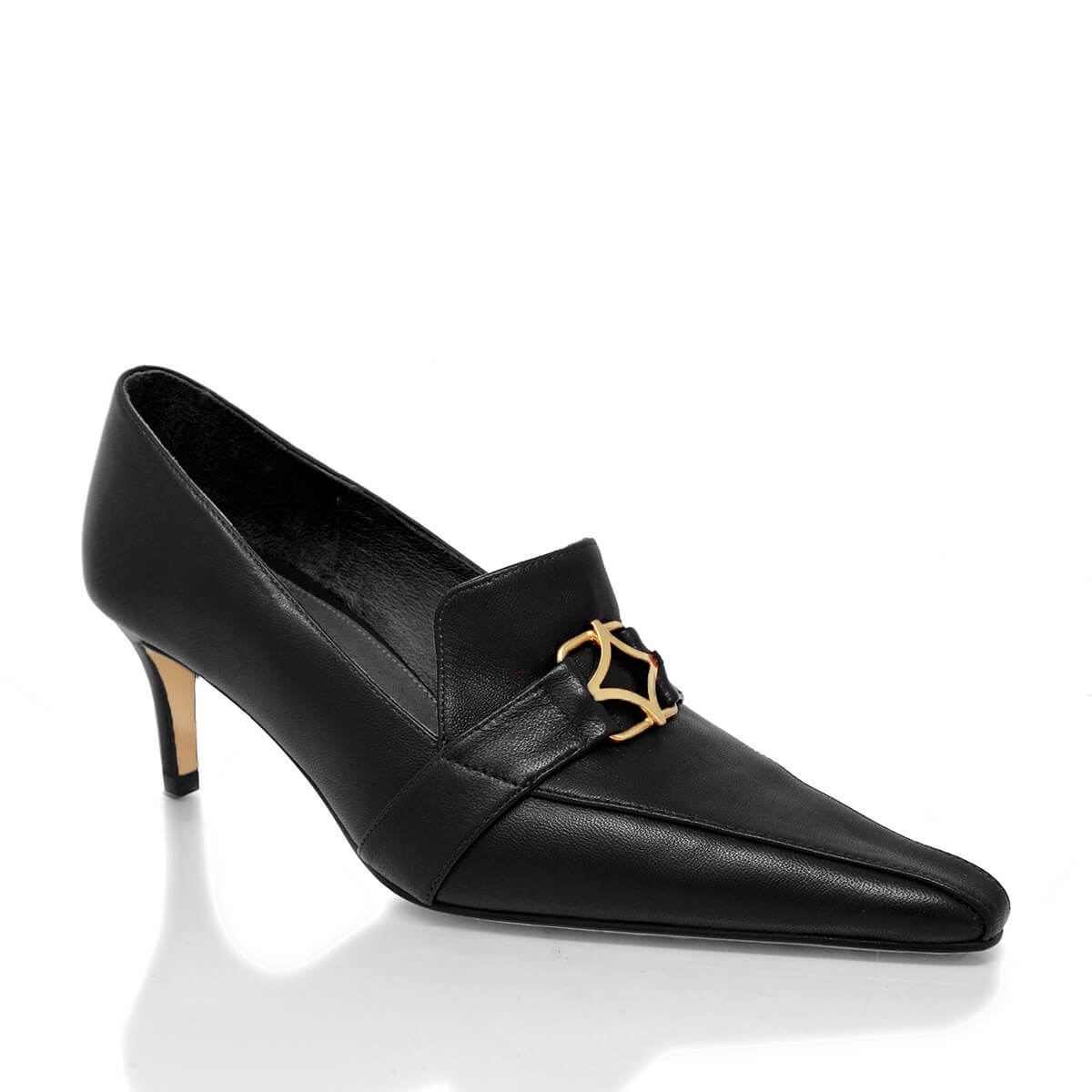 LONDON 60 - Negro Regina Romero Zapato Zapatilla Tacon Bajo Para Dama en Piel