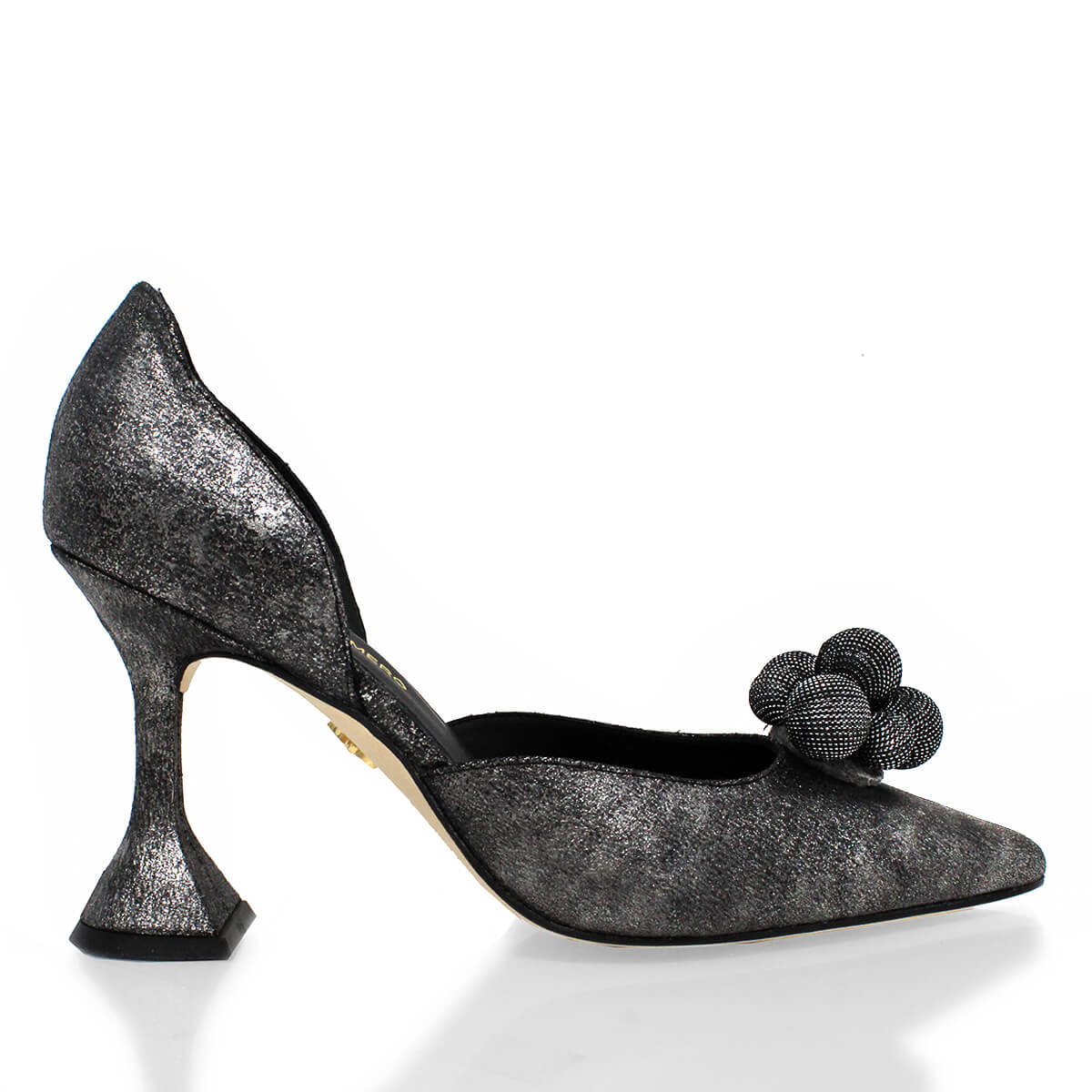 PATY 75 - Titanio Regina Romero Zapato Zapatilla Tacon Alto Para Dama en Piel