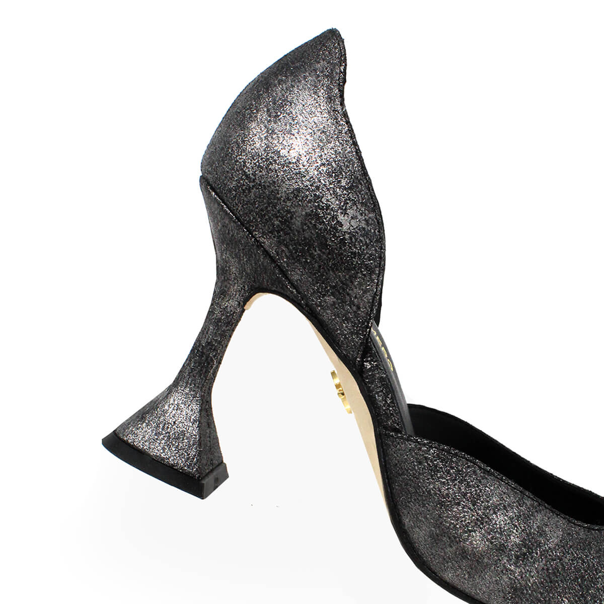 PATY 75 - Titanio Regina Romero Zapato Zapatilla Tacon Alto Para Dama en Piel