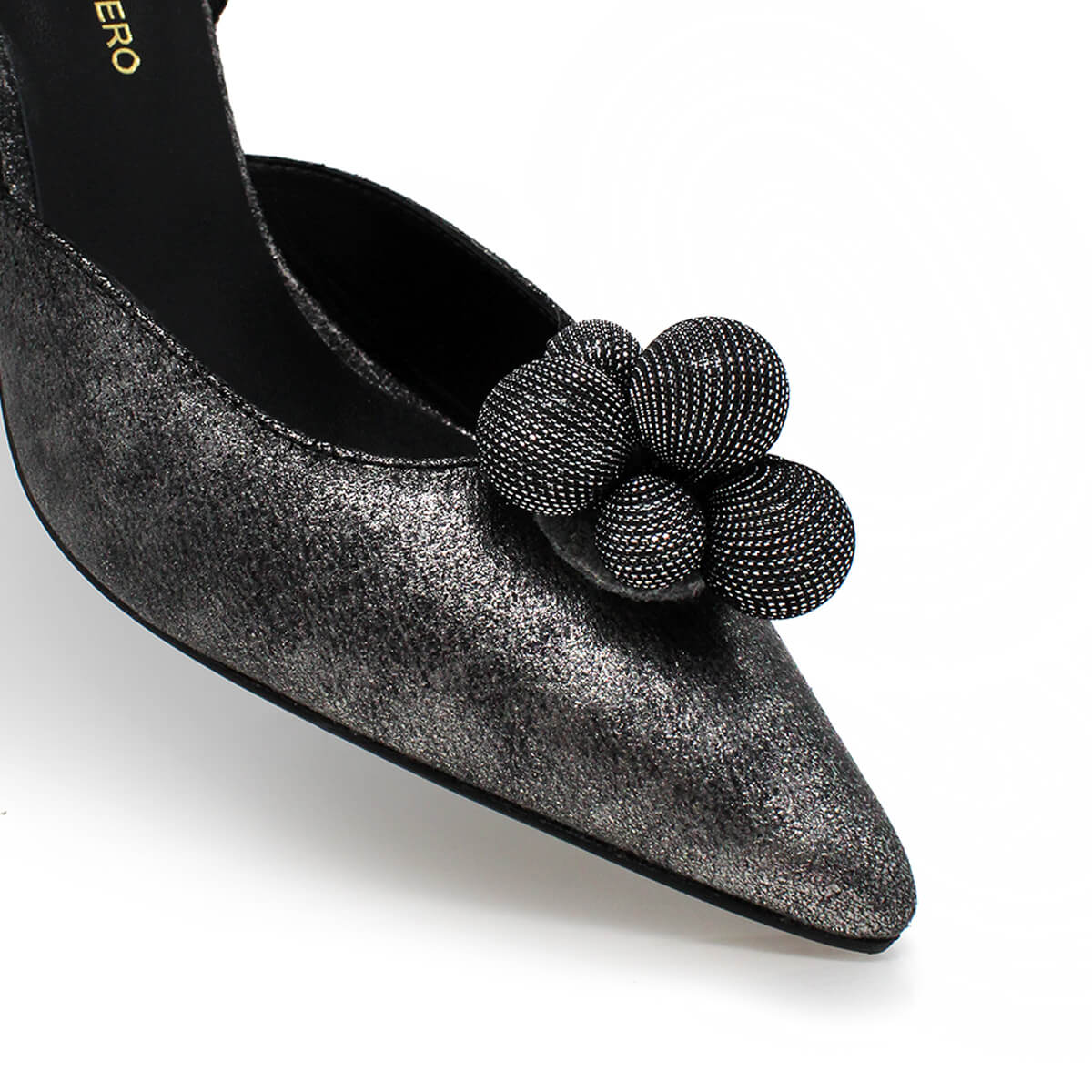 PATY 75 - Titanio Regina Romero Zapato Zapatilla Tacon Alto Para Dama en Piel