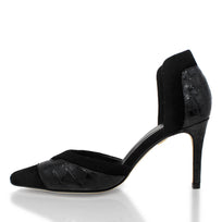 RANIA 75 - Negro Regina Romero Zapato Zapatilla Tacon Alto Para Dama en Piel