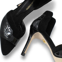 RANIA 75 - Negro Regina Romero Zapato Zapatilla Tacon Alto Para Dama en Piel