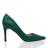 REGINA PUMP 75 - Verde Jade Regina Romero Zapato Zapatilla Tacon Alto Para Dama en Piel