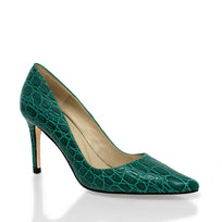 REGINA PUMP 75 - Verde Jade Regina Romero Zapato Zapatilla Tacon Alto Para Dama en Piel