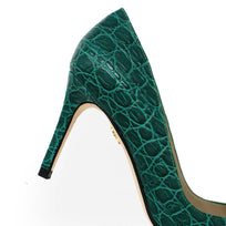 REGINA PUMP 75 - Verde Jade Regina Romero Zapato Zapatilla Tacon Alto Para Dama en Piel