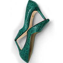 REGINA PUMP 75 - Verde Jade Regina Romero Zapato Zapatilla Tacon Alto Para Dama en Piel