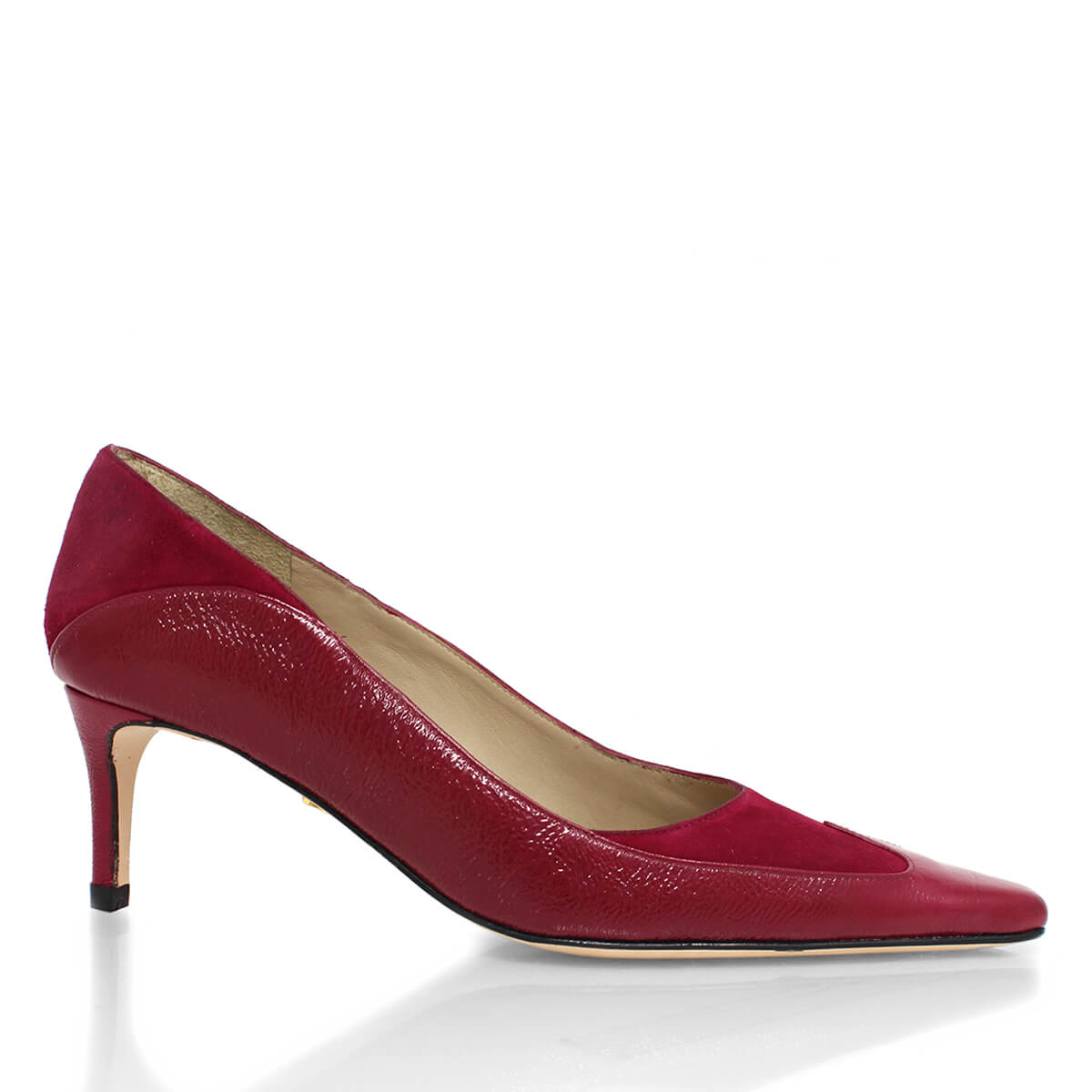 RICCARDI 60 - Lipstick Rosa Regina Romero Zapato Zapatilla Tacon Bajo Para Dama en Piel