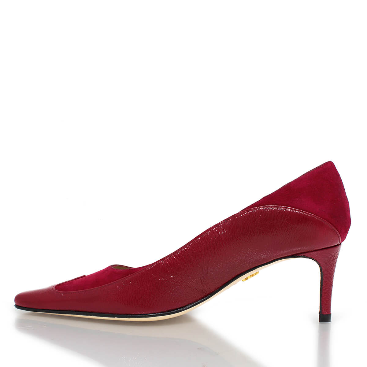 RICCARDI 60 - Lipstick Rosa Regina Romero Zapato Zapatilla Tacon Bajo Para Dama en Piel