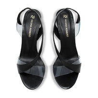 AXEL 85 - Negro Regina Romero Zapato Sandalia Zapatilla Tacon Alto Para Dama en Piel