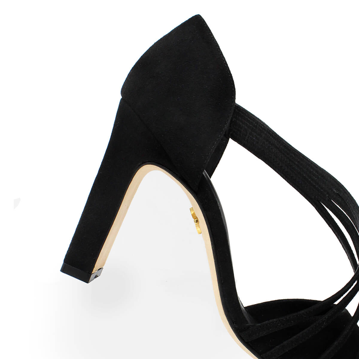 HELIA 100 - Old Gold Regina Romero High Heel Sandal Shoe for Lady in Leather