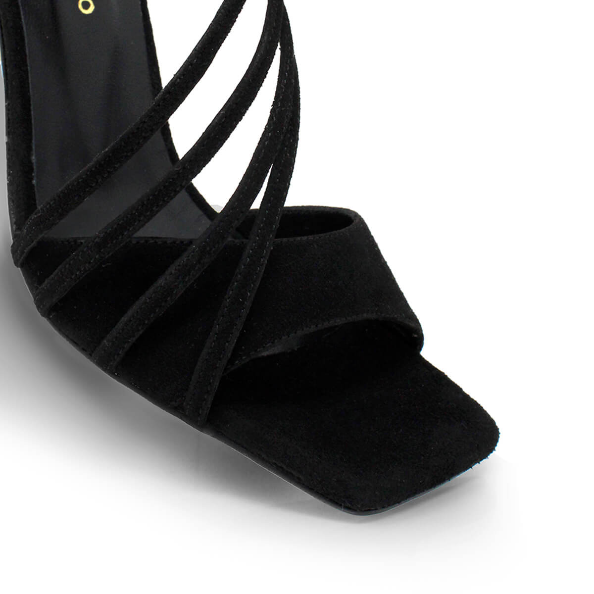 HELIA 100 - Old Gold Regina Romero High Heel Sandal Shoe for Lady in Leather
