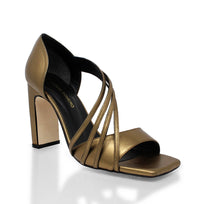 HADA 100 - Oro Viejo Regina Romero Zapato Sandalia Zapatilla Tacon Alto Para Dama en Piel
