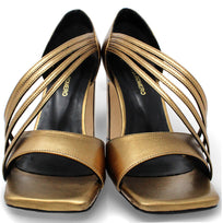 HADA 100 - Oro Viejo Regina Romero Zapato Sandalia Zapatilla Tacon Alto Para Dama en Piel