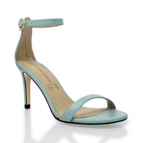 YVETTE 85 - Menta Regina Romero Zapato Sandalia Zapatilla Tacon Alto Para Dama en Piel