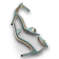 YVETTE 85 - Menta Regina Romero Zapato Sandalia Zapatilla Tacon Alto Para Dama en Piel