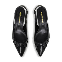 JONES 50 - Negro Regina Romero Zapato Zapatilla Tacon Bajo Para Dama en Piel