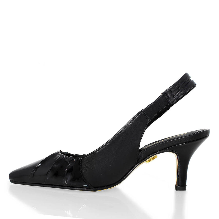 JONES 50 - Negro Regina Romero Zapato Zapatilla Tacon Bajo Para Dama en Piel