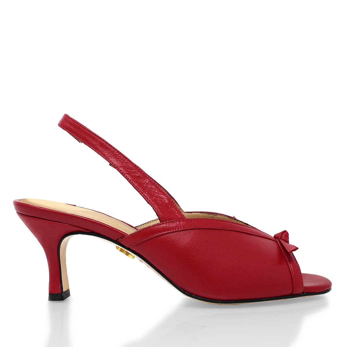 JORDAN 60 - Rojo Regina Romero Zapato Sandalia Zapatilla Tacon Bajo Para Dama en Piel
