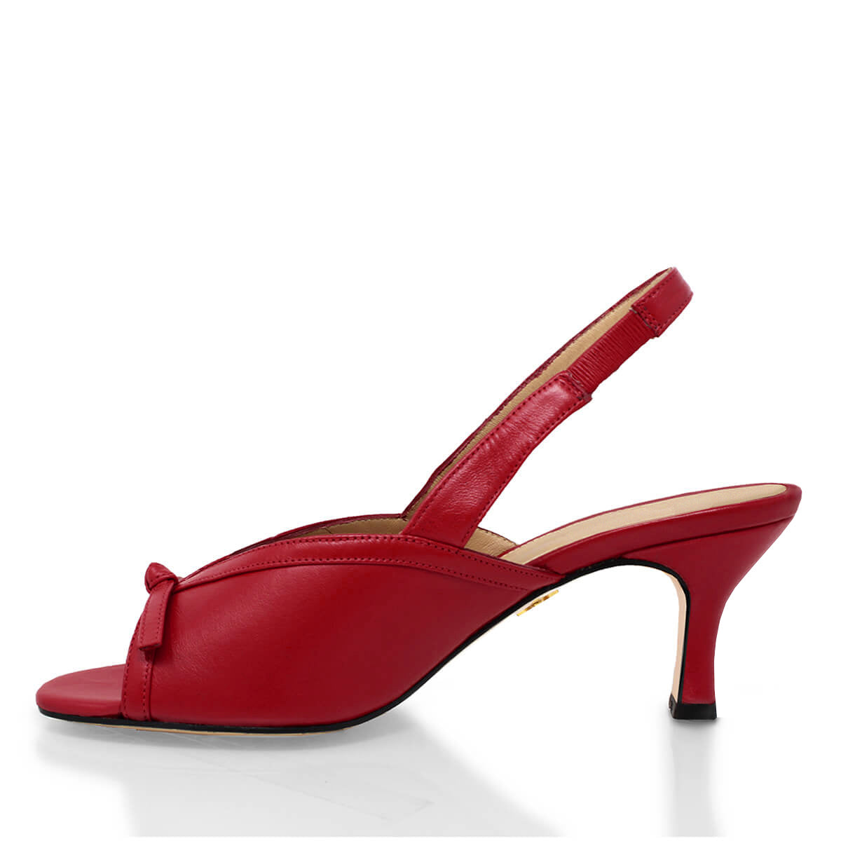 JORDAN 60 - Rojo Regina Romero Zapato Sandalia Zapatilla Tacon Bajo Para Dama en Piel