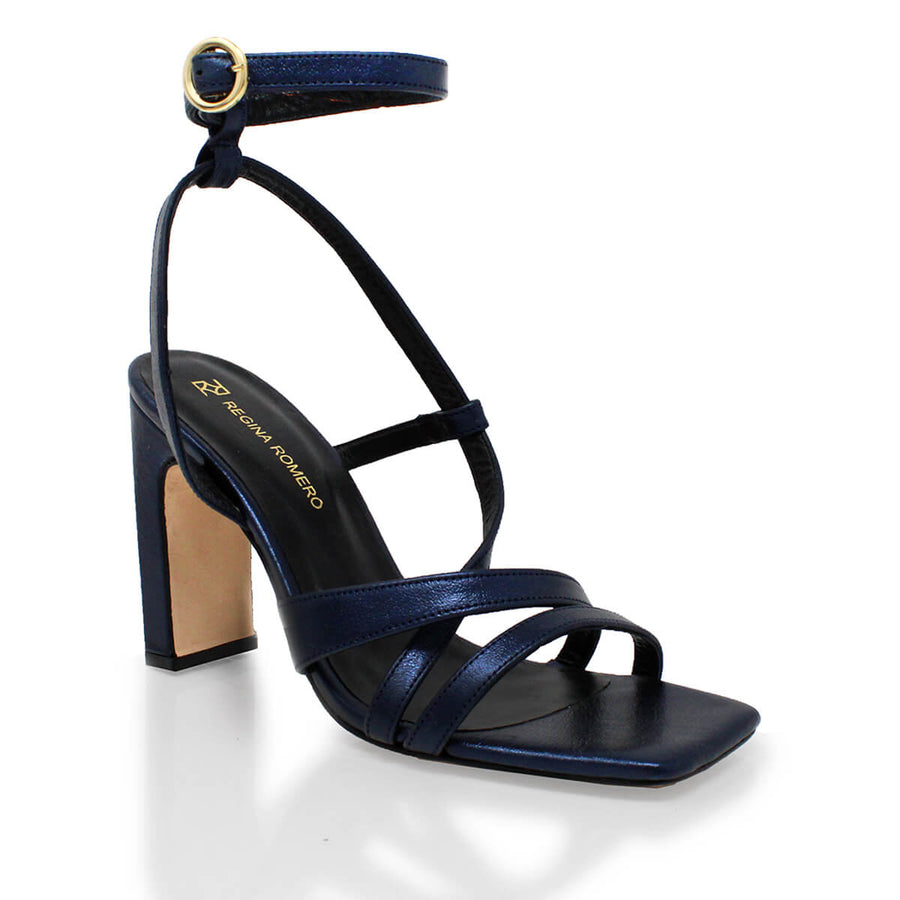 PIA 100 - Esmeralda Regina Romero High Heel Sandal Shoe for Lady in Leather