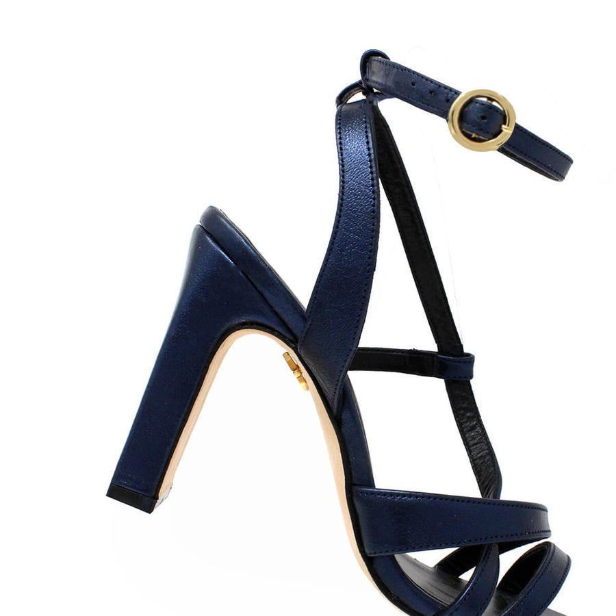 PIA 100 - Esmeralda Regina Romero High Heel Sandal Shoe for Lady in Leather