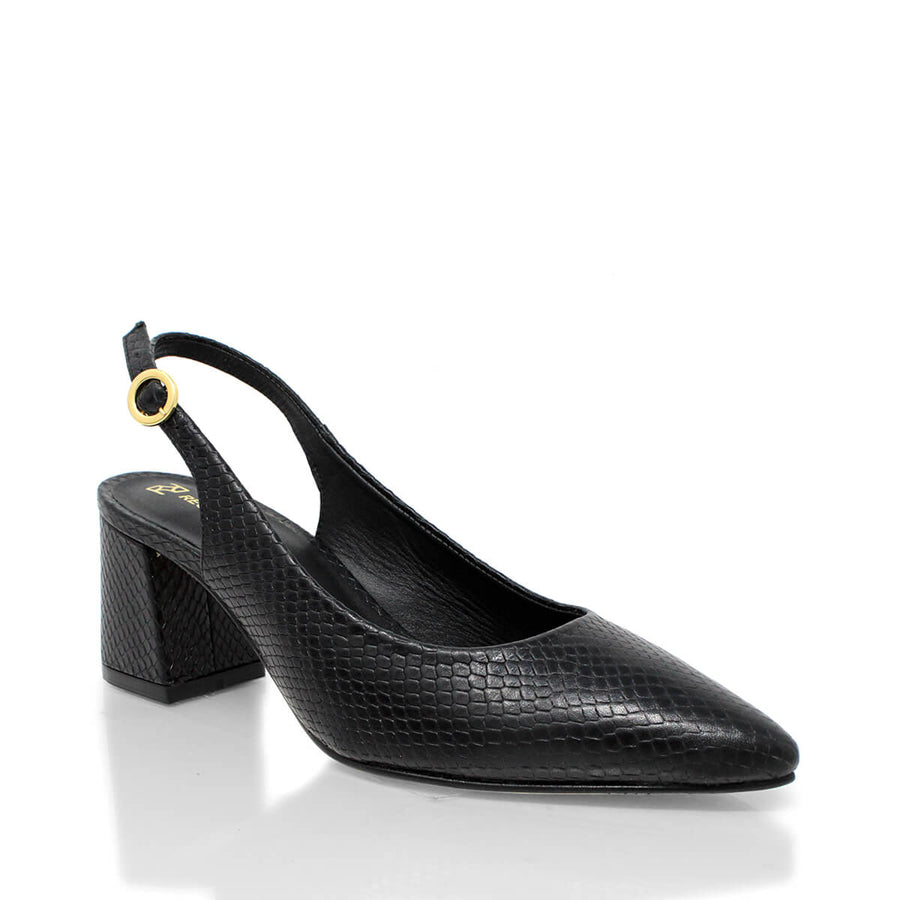 TANIA 50 - Negro Regina Romero Zapato Zapatilla Tacon Bajo Para Dama en Piel 2
