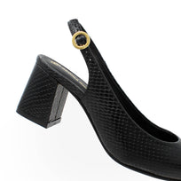 TANIA 50 - Negro Regina Romero Zapato Zapatilla Tacon Bajo Para Dama en Piel 2