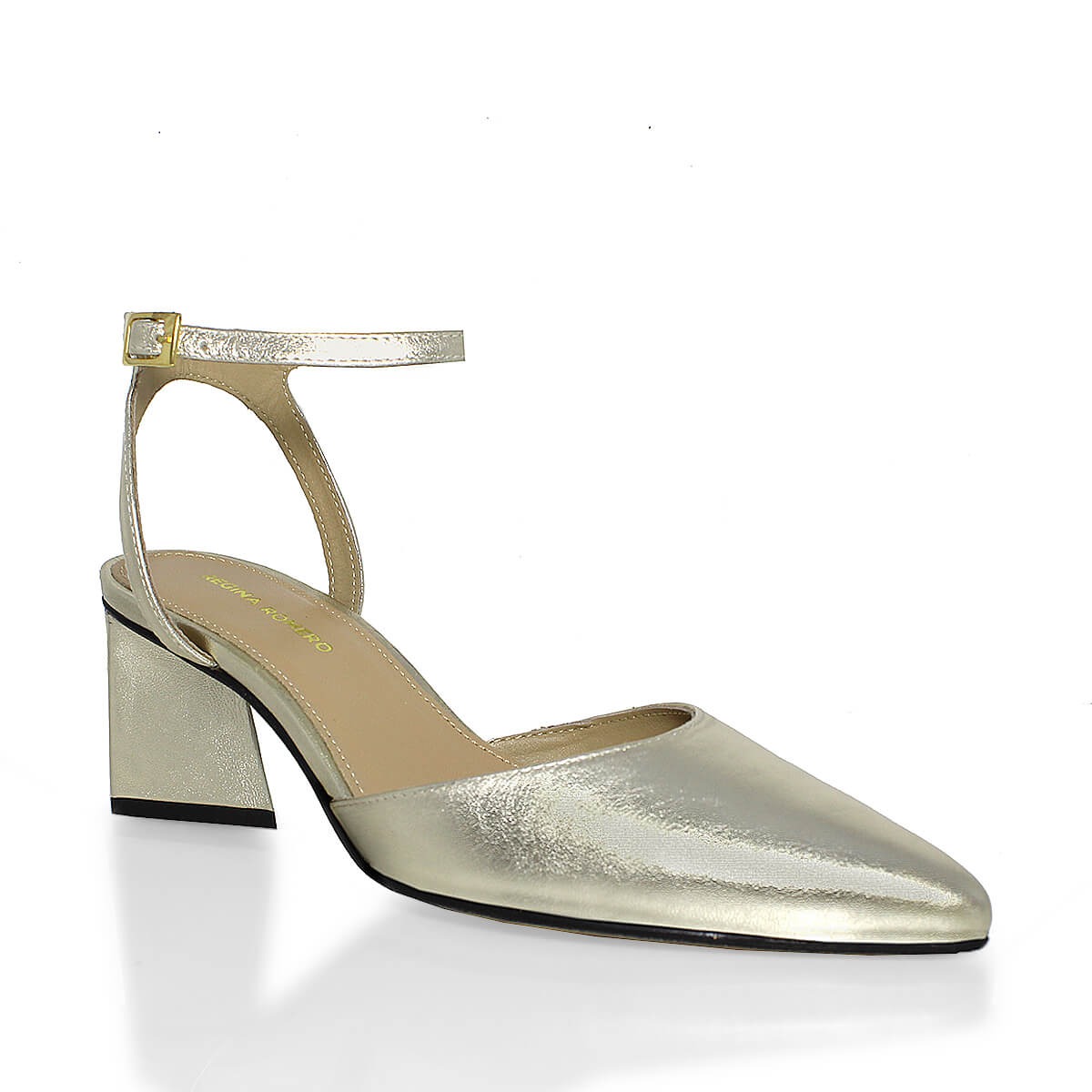 URSULA 50 - Seda Regina Romero Zapato Zapatilla Tacon Bajo Para Dama en Piel