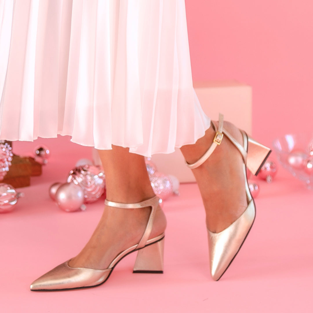 URSULA 50 - Seda Regina Romero Zapato Zapatilla Tacon Bajo Para Dama en Piel