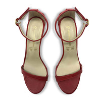 YVETTE 85 - Rojo Regina Romero Zapato Sandalia Zapatilla Tacon Alto Para Dama en Piel