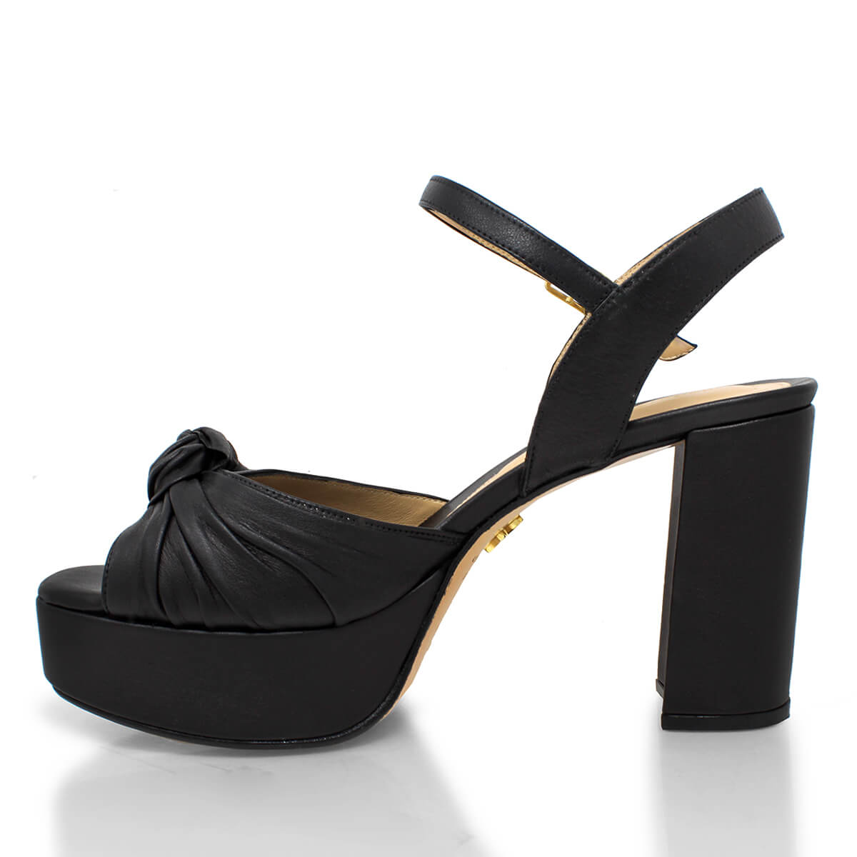 ALEKSANDRA 95 - Negro Regina Romero Zapato Sandalia Plataforma Tacon Alto Para Dama en Piel