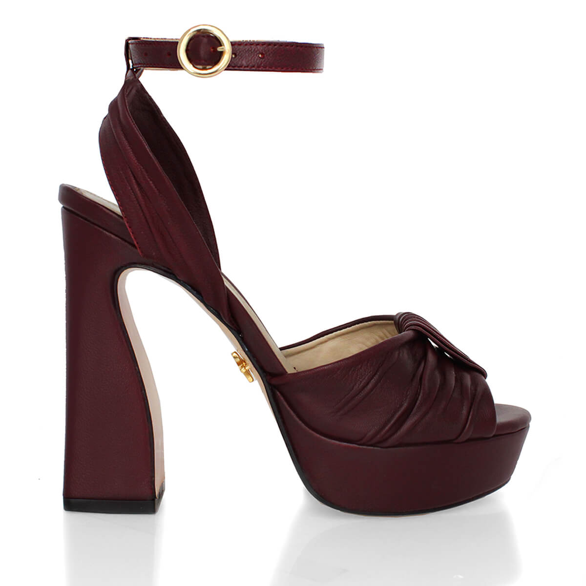 BERNADETTE 125 - Vino Regina Romero Zapato Sandalia Plataforma Tacon Alto Para Dama en Piel