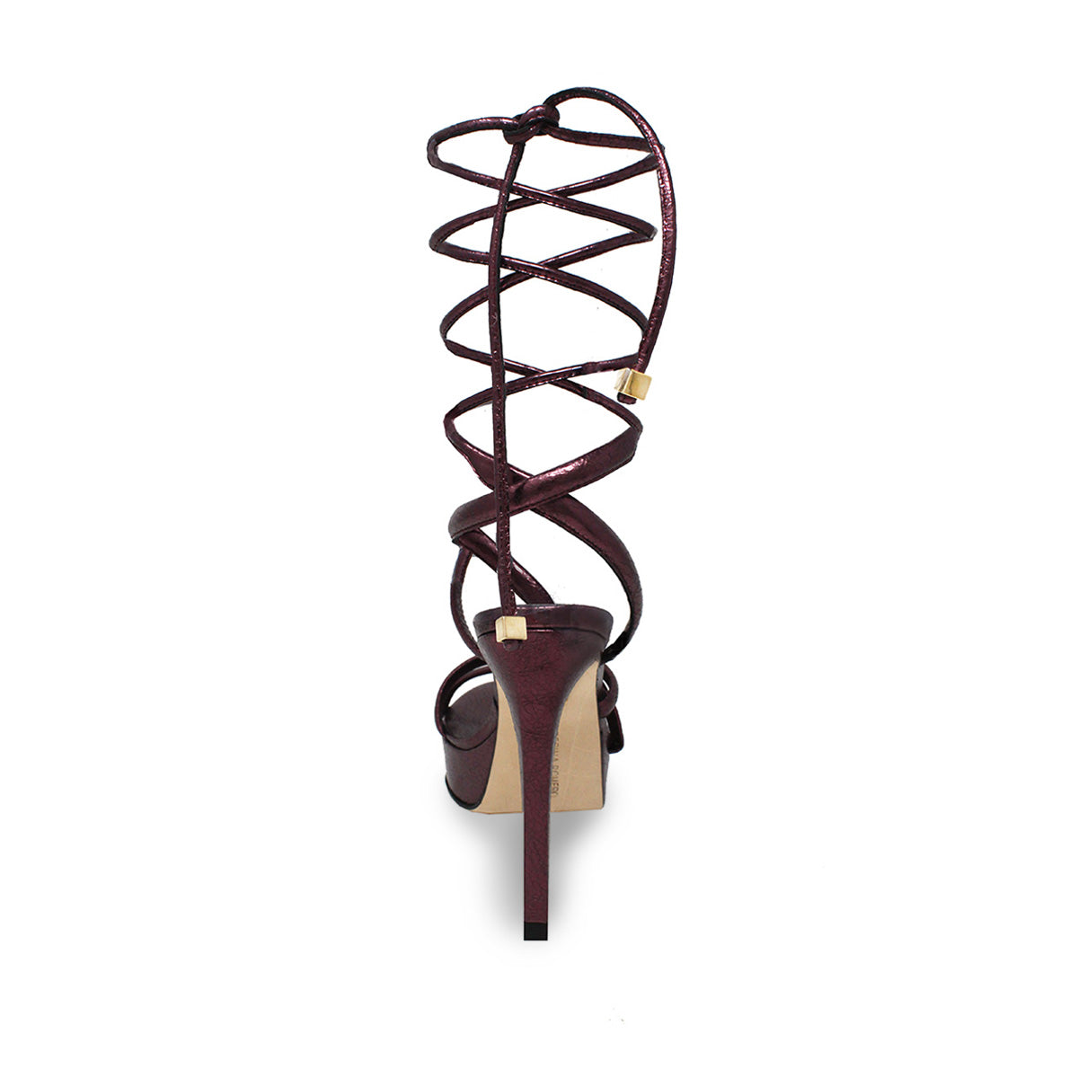 ELLE 125 - Marino Regina Romero High Heel Platform Sandal Shoe for Lady in Leather