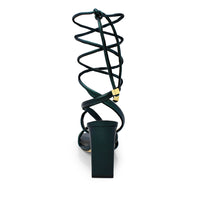 PIA 100 - Black and Stainless Steel Regina Romero High Heel Sandal Shoe for Lady in Leather