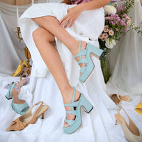 MARITE 105 - Aqua Regina Romero Zapato Sandalia Plataforma Tacon Alto Para Dama en Piel