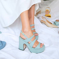 MARITE 105 - Aqua Regina Romero Zapato Sandalia Plataforma Tacon Alto Para Dama en Piel