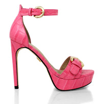 TROPEZ 135 - Rosa Regina Romero Zapato Sandalia Plataforma Tacon Alto Para Dama en Piel