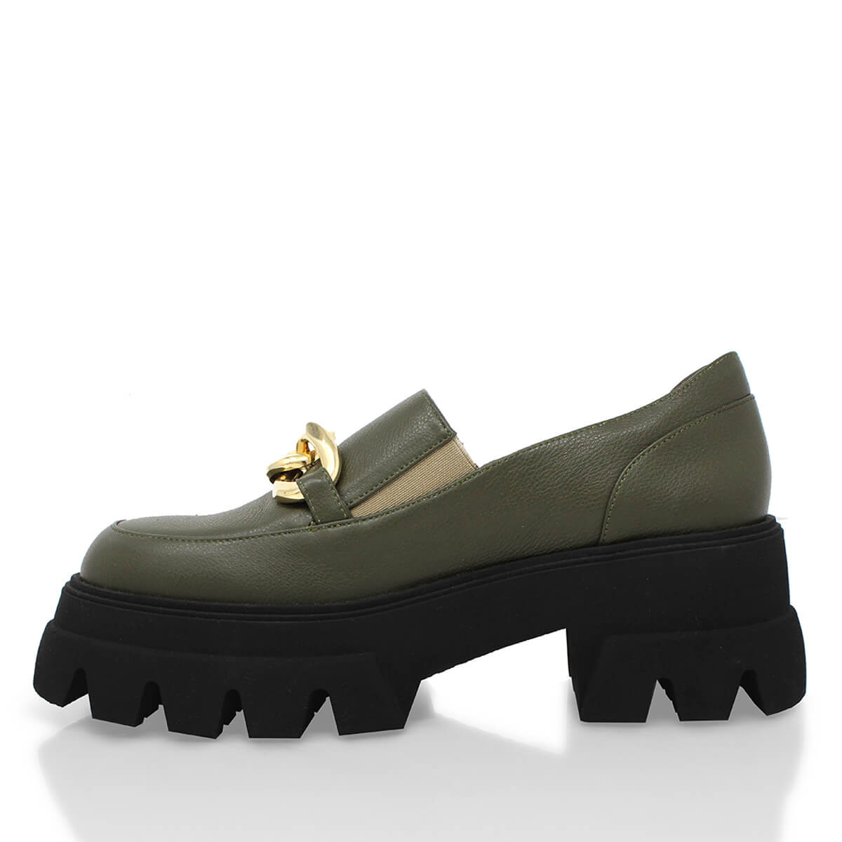 RAQUEL 65 - Verde Olivo Regina Romero Zapato Tenis Urbano Sport Para Dama en Piel