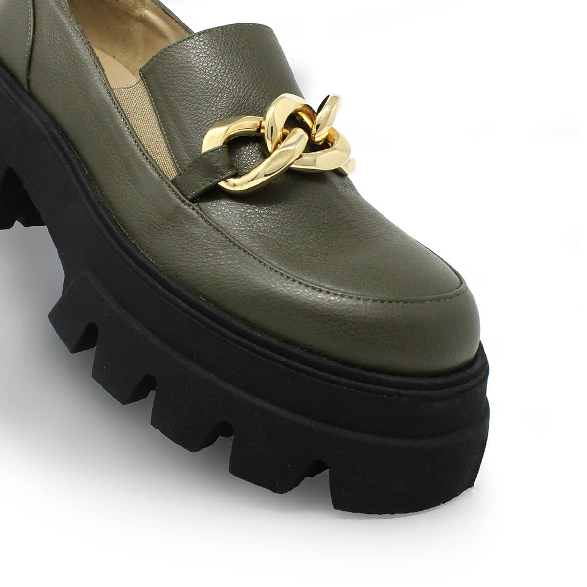 RAQUEL 65 - Verde Olivo Regina Romero Zapato Tenis Urbano Sport Para Dama en Piel