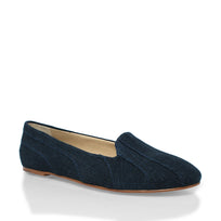 GILDA - Denim Regina Romero Zapato Flat Balerina de Piso Para Dama en Piel