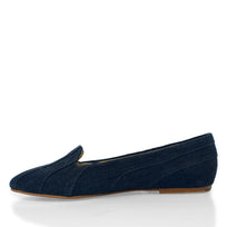 GILDA - Denim Regina Romero Zapato Flat Balerina de Piso Para Dama en Piel