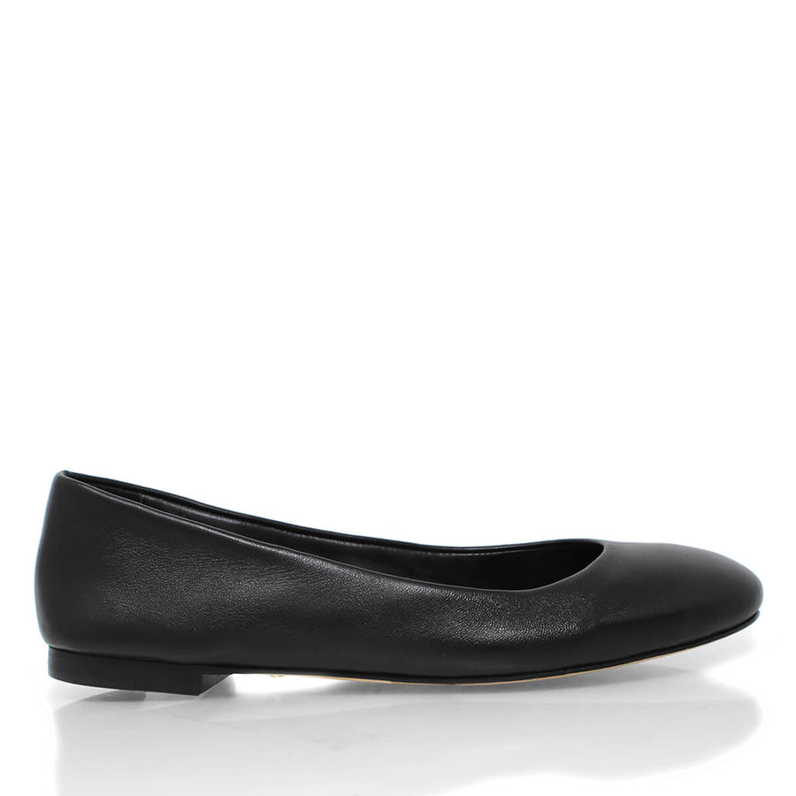 IZAR - Negro Regina Romero Zapato Flat Balerina de Piso Para Dama en Piel