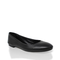IZAR - Negro Regina Romero Zapato Flat Balerina de Piso Para Dama en Piel