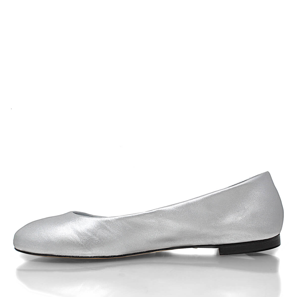 IZAR - Plata Regina Romero Zapato Flat Balerina de Piso Para Dama en Piel